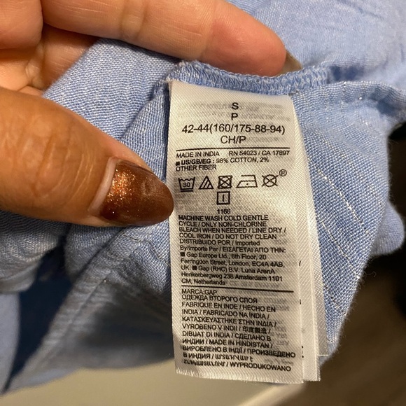 GAP Light Blue off the shoulder dress - Small - cotton blend - Picture 5 of 9